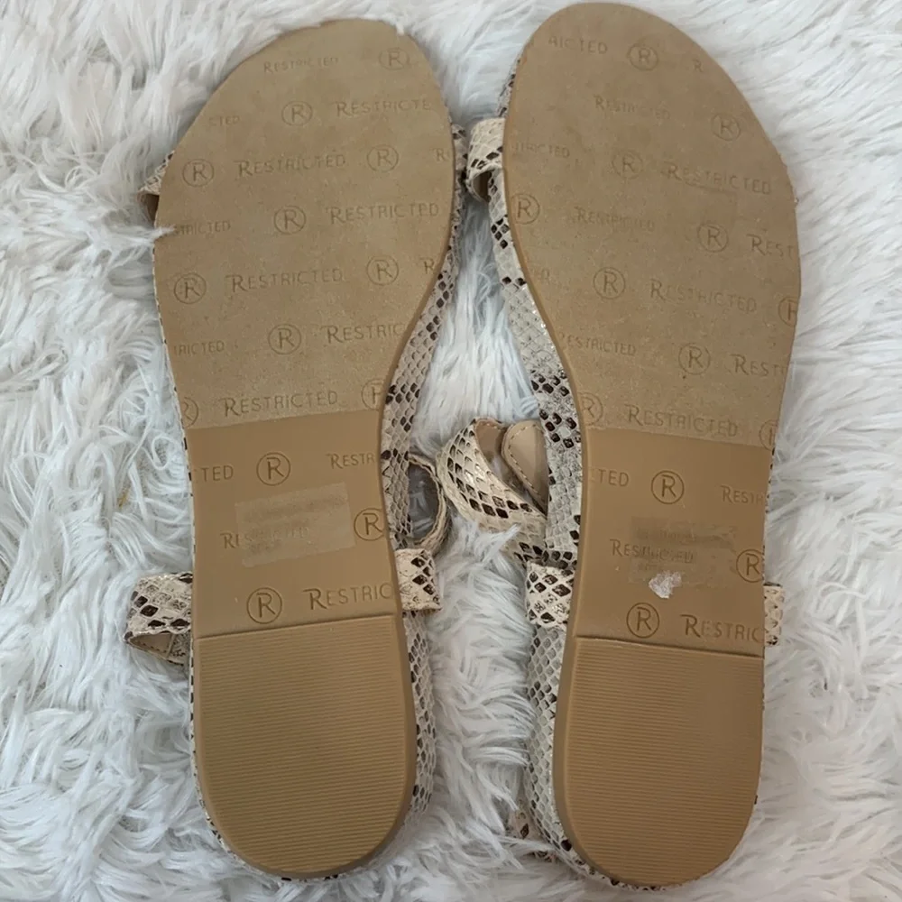 Restricted Snakeskin Sandals- NWT